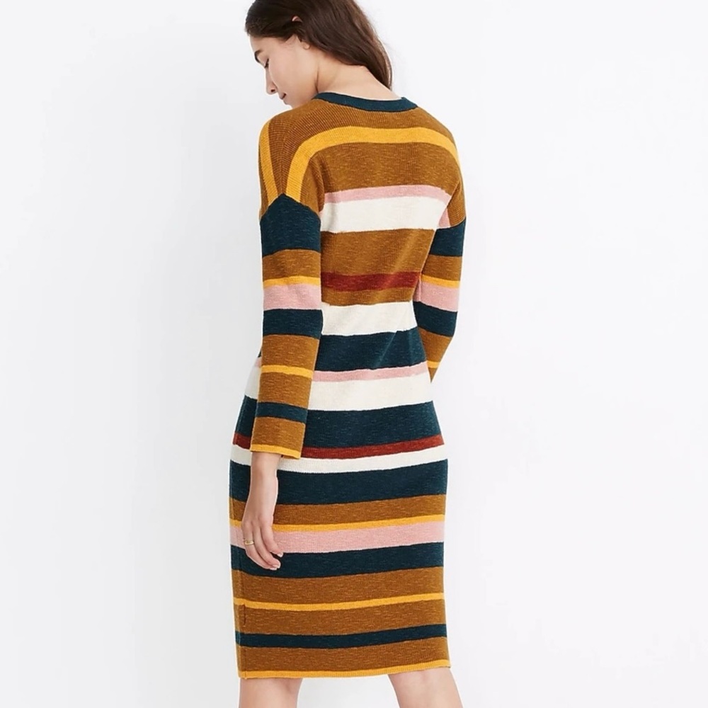 Madewell Drop-Shoulder Sweater Midi
Dress in Stripe - Picture 2 of 8